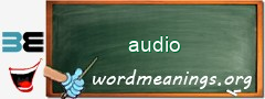 WordMeaning blackboard for audio